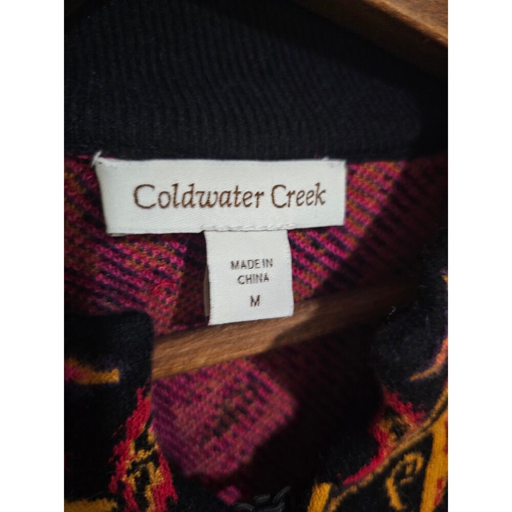 Vintage Coldwater Creek Mandarin Collar Cardigan Jacobean Print Size medium - Picture 11 of 11